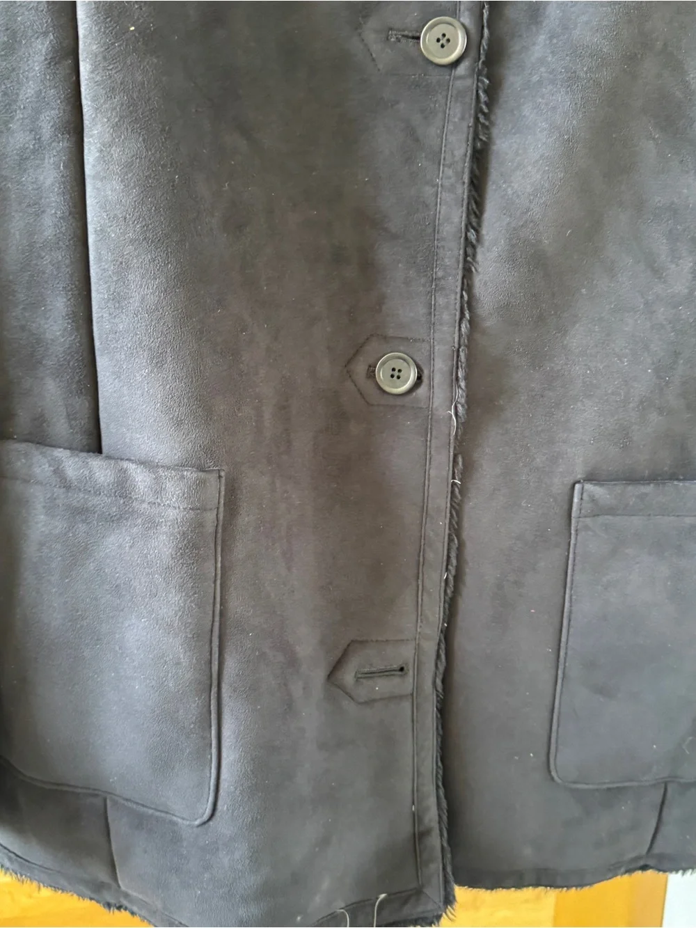 Women’s Black Faux-Shearling Jacket